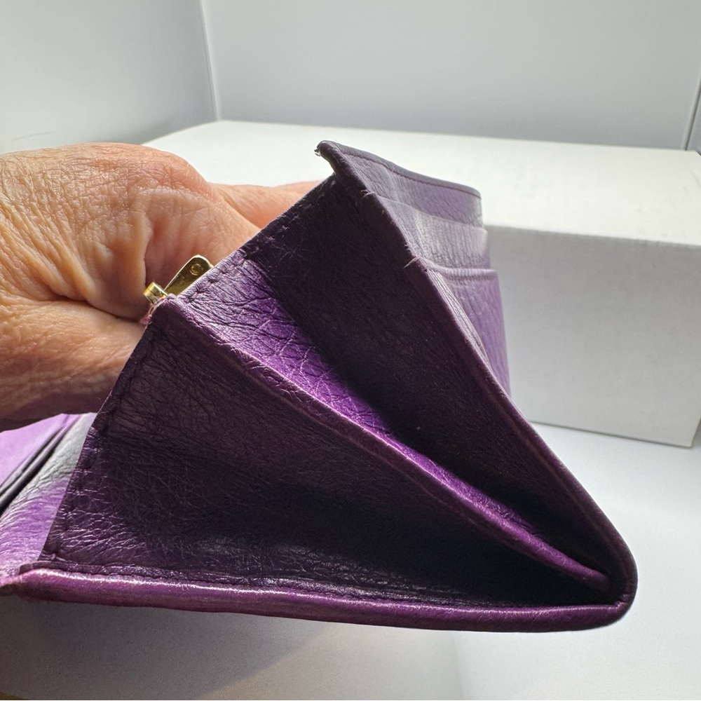 Gorgeous Authentic (COA included) Purple Prada Milano Wallet Preloved - Picture 15 of 16